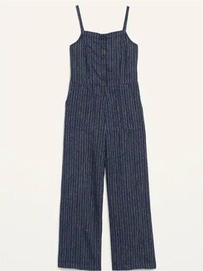 Old Navy Striped Navy Wide-Leg Jumpsuit